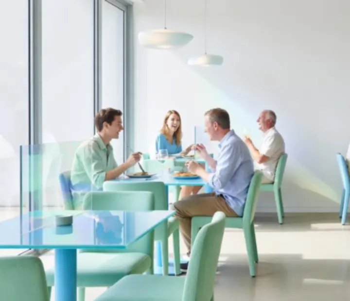 Vibrant restaurant atmosphere at Chip & Charcoal with guests enjoying food and drinks